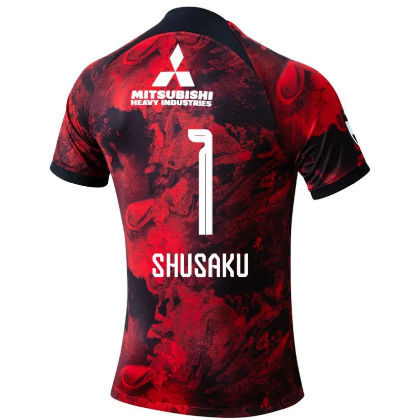 Danxen Niño Camiseta Shusaku Nishikawa #1 Negro Rojo 1ª Equipación 2024/25 La Camisa