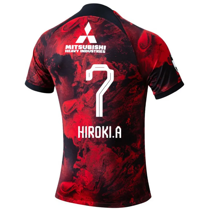 Danxen Niño Camiseta Hiroki Abe #7 Negro Rojo 1ª Equipación 2024/25 La Camisa