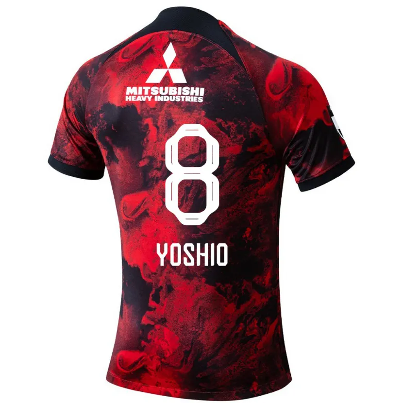 Danxen Niño Camiseta Yoshio Koizumi #8 Negro Rojo 1ª Equipación 2024/25 La Camisa