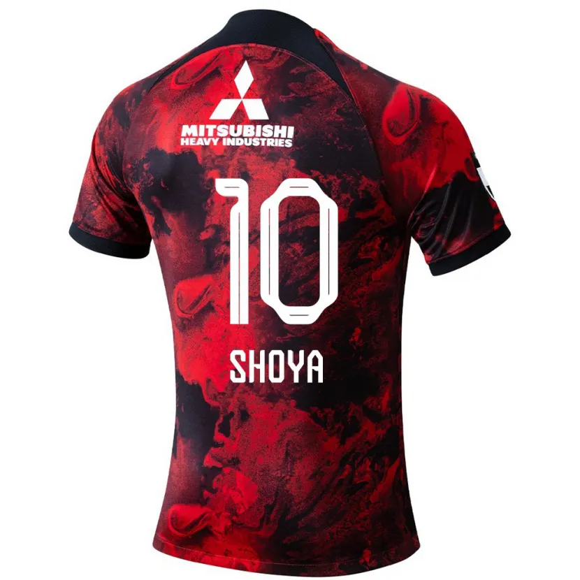 Danxen Niño Camiseta Shoya Nakajima #10 Negro Rojo 1ª Equipación 2024/25 La Camisa