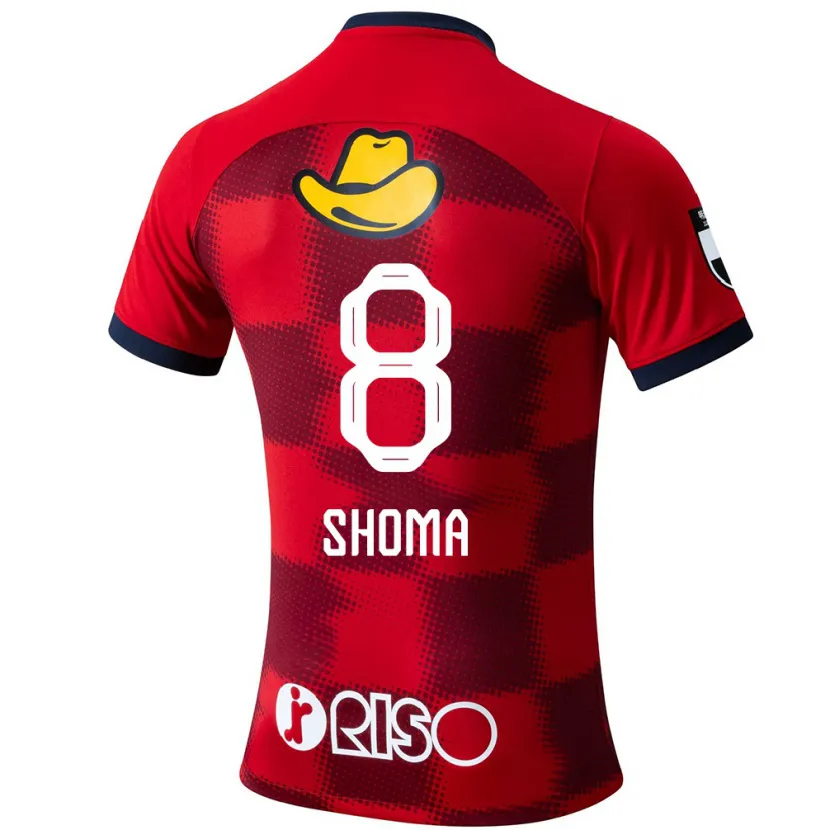 Danxen Niño Camiseta Shoma Doi #8 Rojo Azul Blanco 1ª Equipación 2024/25 La Camisa