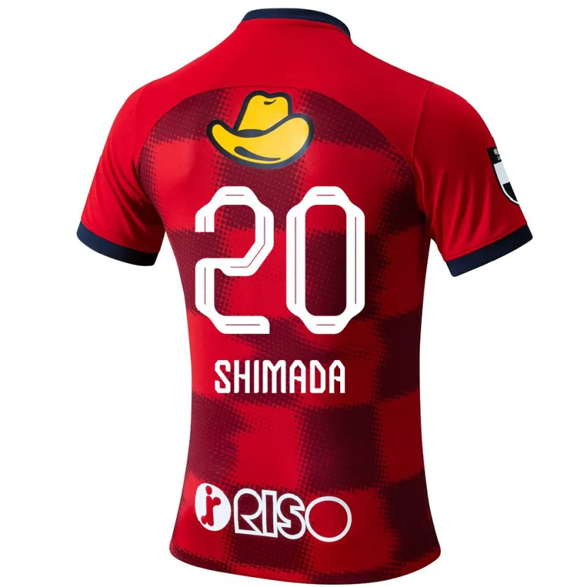 Danxen Niño Camiseta Victor Shimada #20 Rojo Azul Blanco 1ª Equipación 2024/25 La Camisa