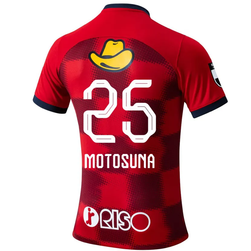 Danxen Niño Camiseta Anthony Motosuna #25 Rojo Azul Blanco 1ª Equipación 2024/25 La Camisa