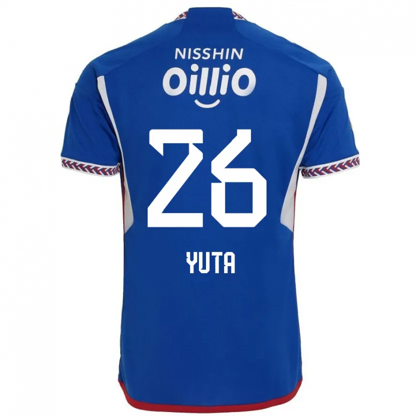 Danxen Niño Camiseta Yuta Koike #26 Azul Blanco Rojo 1ª Equipación 2024/25 La Camisa