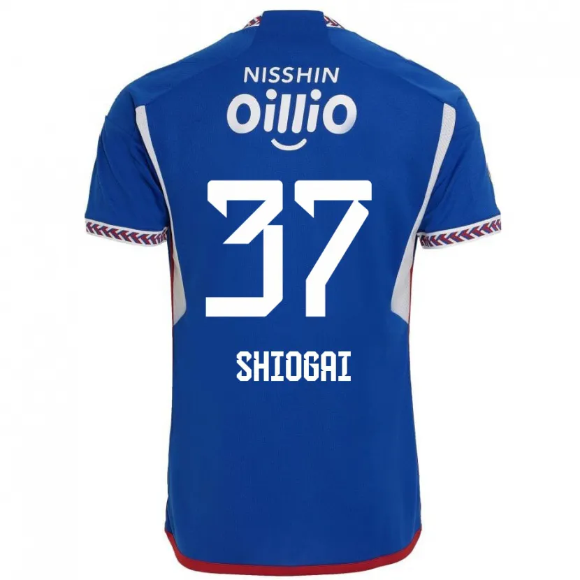 Danxen Niño Camiseta Kento Shiogai #37 Azul Blanco Rojo 1ª Equipación 2024/25 La Camisa