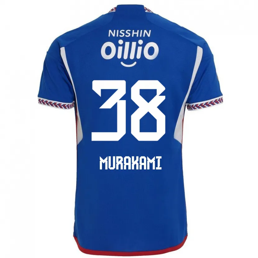 Danxen Niño Camiseta Yuhi Murakami #38 Azul Blanco Rojo 1ª Equipación 2024/25 La Camisa