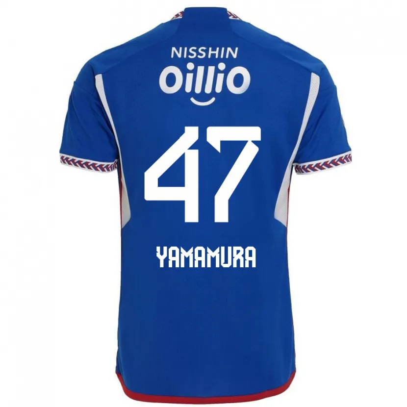 Danxen Niño Camiseta Kazuya Yamamura #47 Azul Blanco Rojo 1ª Equipación 2024/25 La Camisa