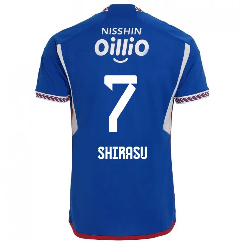 Danxen Niño Camiseta Kento Shirasu #7 Azul Blanco Rojo 1ª Equipación 2024/25 La Camisa