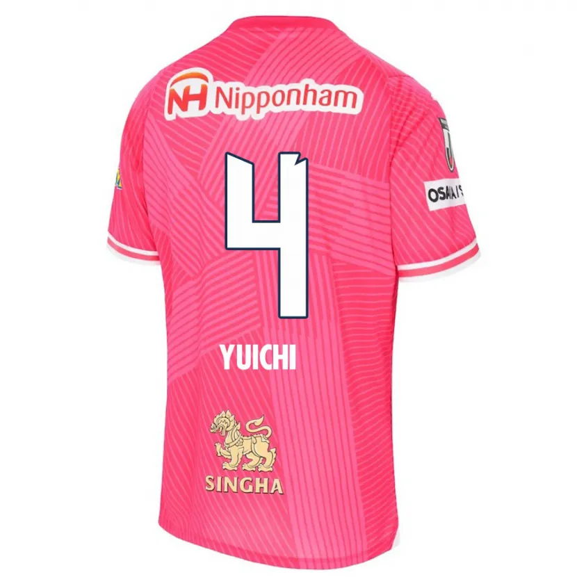 Danxen Niño Camiseta Yuichi Hirano #4 Rosa Blanco 1ª Equipación 2024/25 La Camisa