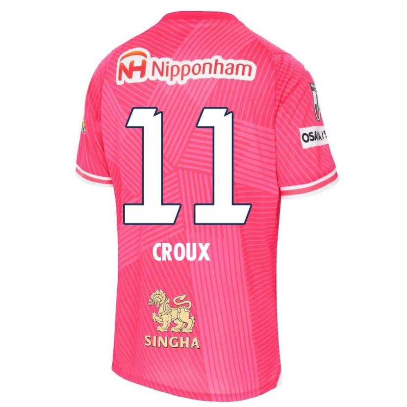 Danxen Niño Camiseta Jordy Croux #11 Rosa Blanco 1ª Equipación 2024/25 La Camisa