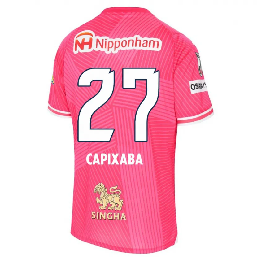 Danxen Niño Camiseta Capixaba #27 Rosa Blanco 1ª Equipación 2024/25 La Camisa