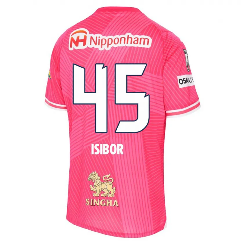 Danxen Niño Camiseta Ken Isibor #45 Rosa Blanco 1ª Equipación 2024/25 La Camisa