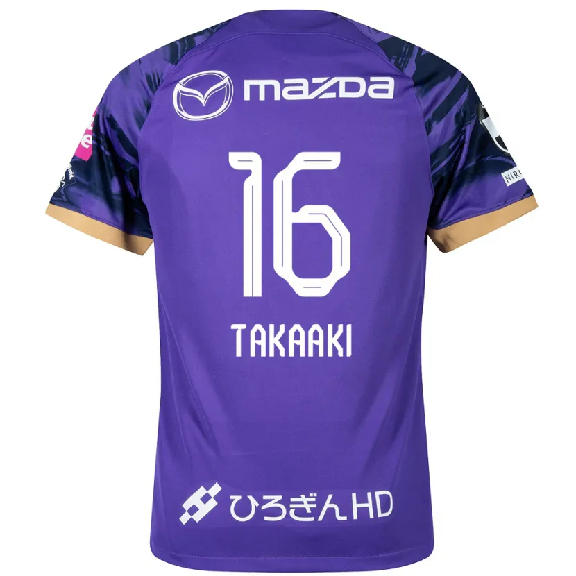 Danxen Niño Camiseta Takaaki Shichi #16 Púrpura Blanco 1ª Equipación 2024/25 La Camisa