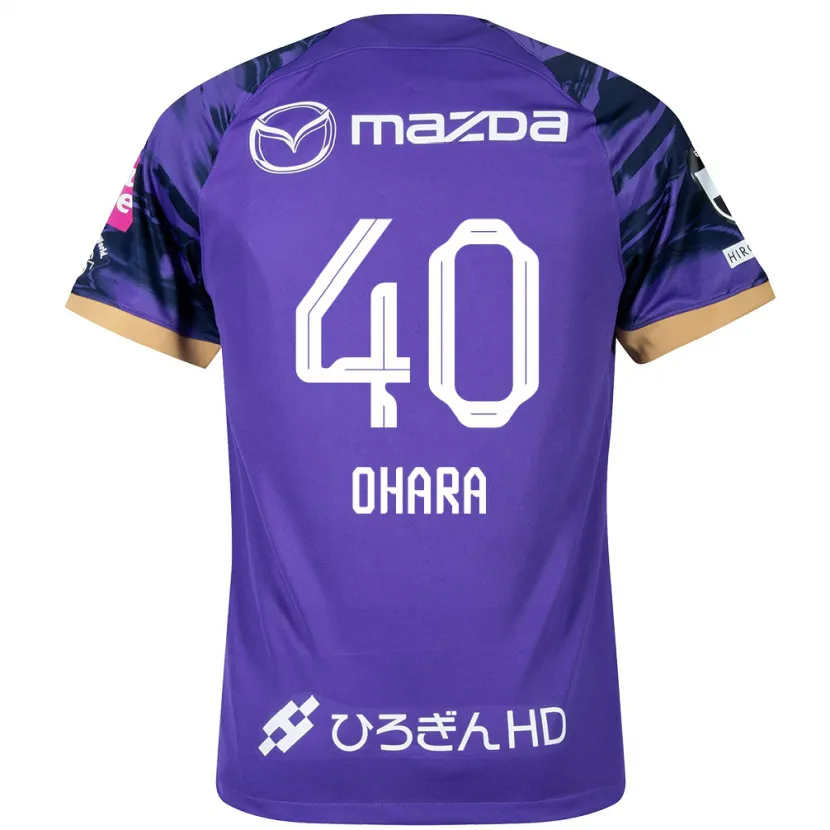 Danxen Niño Camiseta Motoki Ohara #40 Púrpura Blanco 1ª Equipación 2024/25 La Camisa