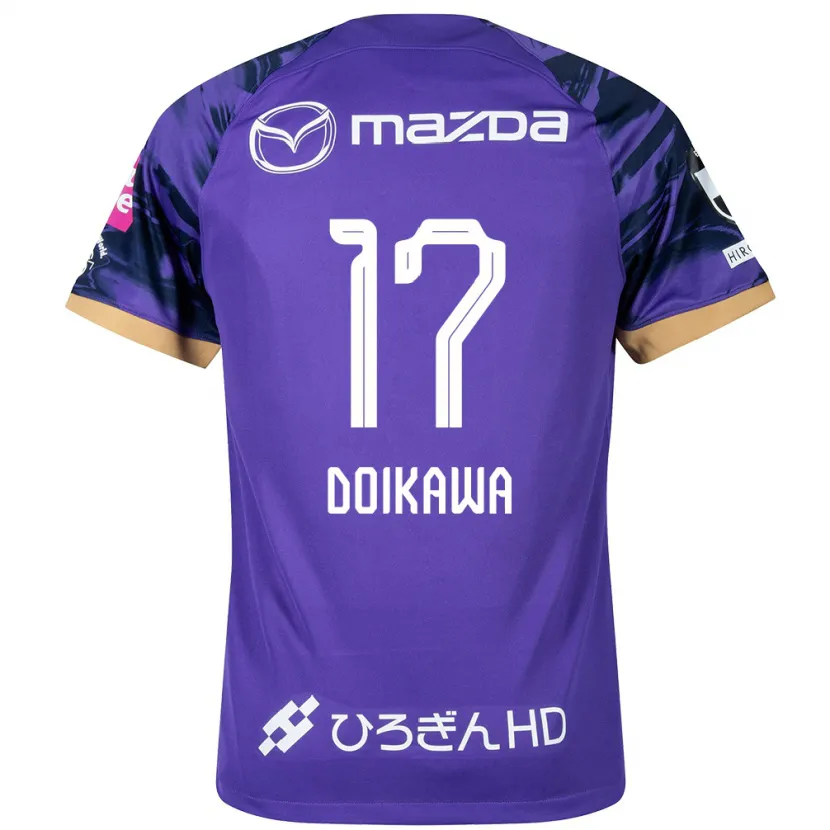 Danxen Niño Camiseta Haruto Doikawa #17 Púrpura Blanco 1ª Equipación 2024/25 La Camisa