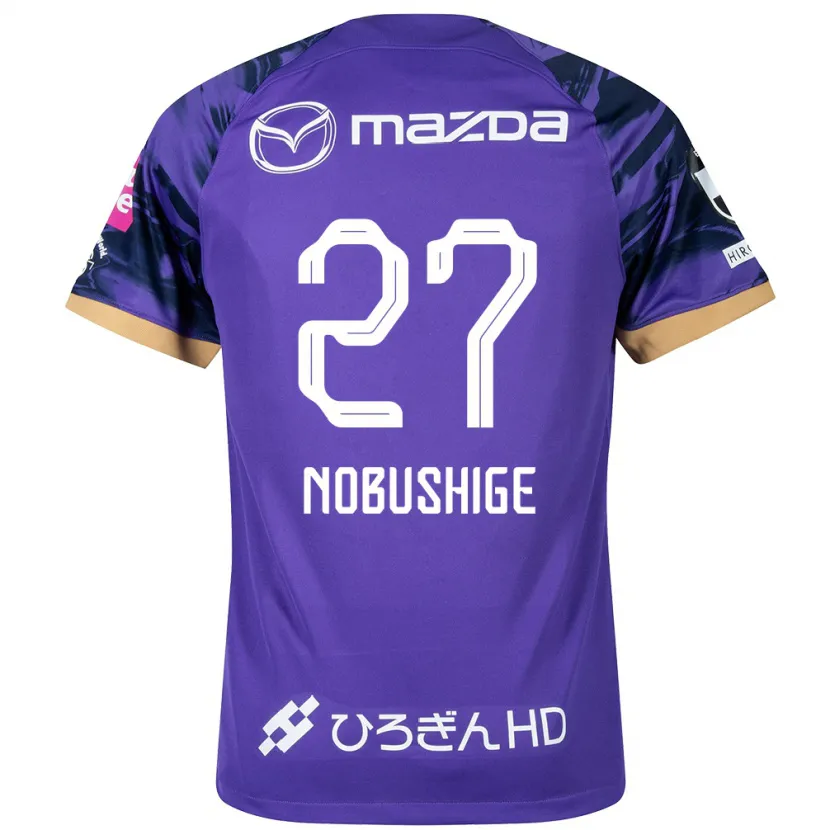 Danxen Niño Camiseta Ryojiro Nobushige #27 Púrpura Blanco 1ª Equipación 2024/25 La Camisa