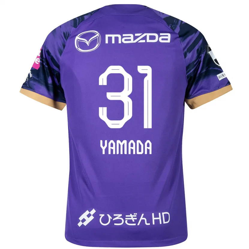 Danxen Niño Camiseta Manato Yamada #31 Púrpura Blanco 1ª Equipación 2024/25 La Camisa