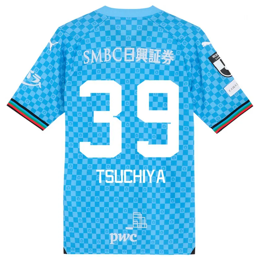 Danxen Niño Camiseta Kaito Tsuchiya #39 Azul Celeste 1ª Equipación 2024/25 La Camisa