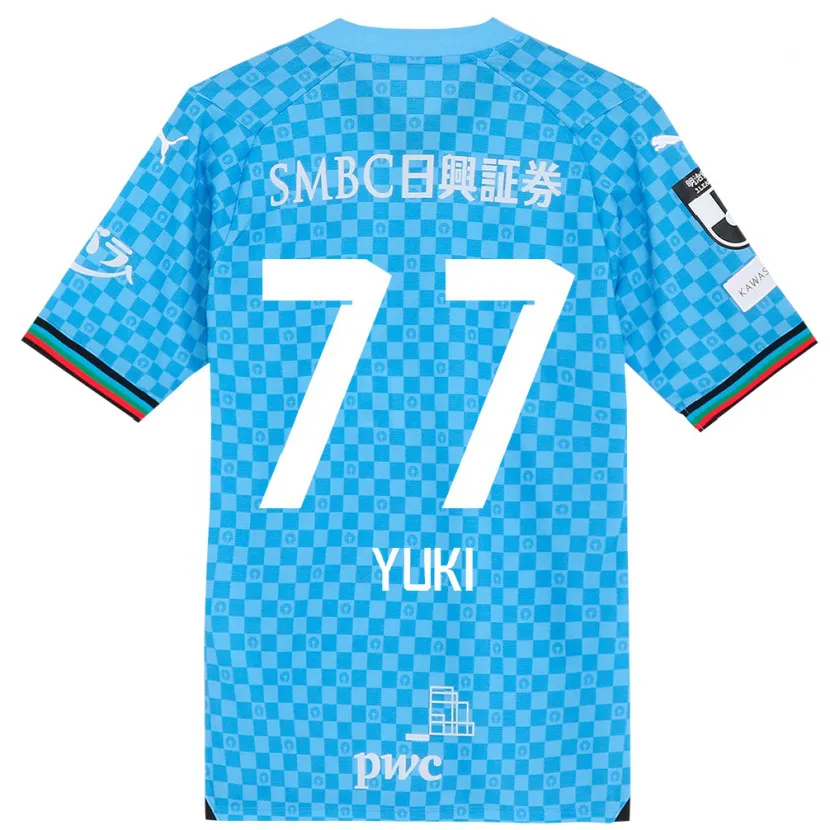 Danxen Niño Camiseta Yuki Yamamoto #77 Azul Celeste 1ª Equipación 2024/25 La Camisa