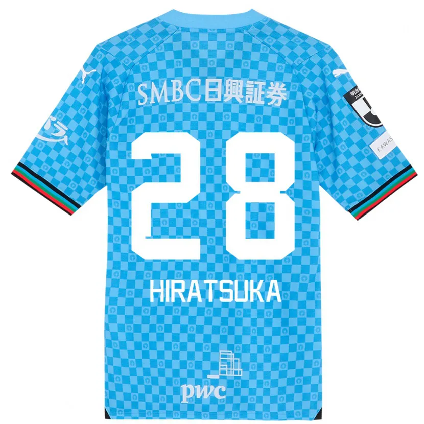 Danxen Niño Camiseta Hayato Hiratsuka #28 Azul Celeste 1ª Equipación 2024/25 La Camisa