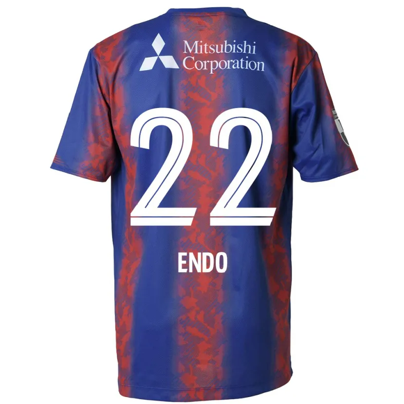 Danxen Niño Camiseta Keita Endo #22 Azul Rojo 1ª Equipación 2024/25 La Camisa