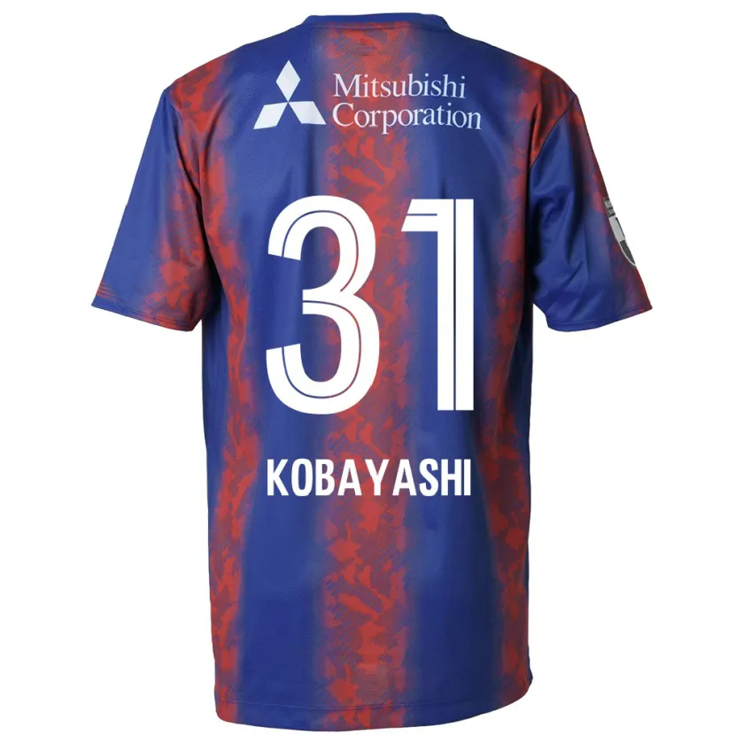 Danxen Niño Camiseta Masataka Kobayashi #31 Azul Rojo 1ª Equipación 2024/25 La Camisa