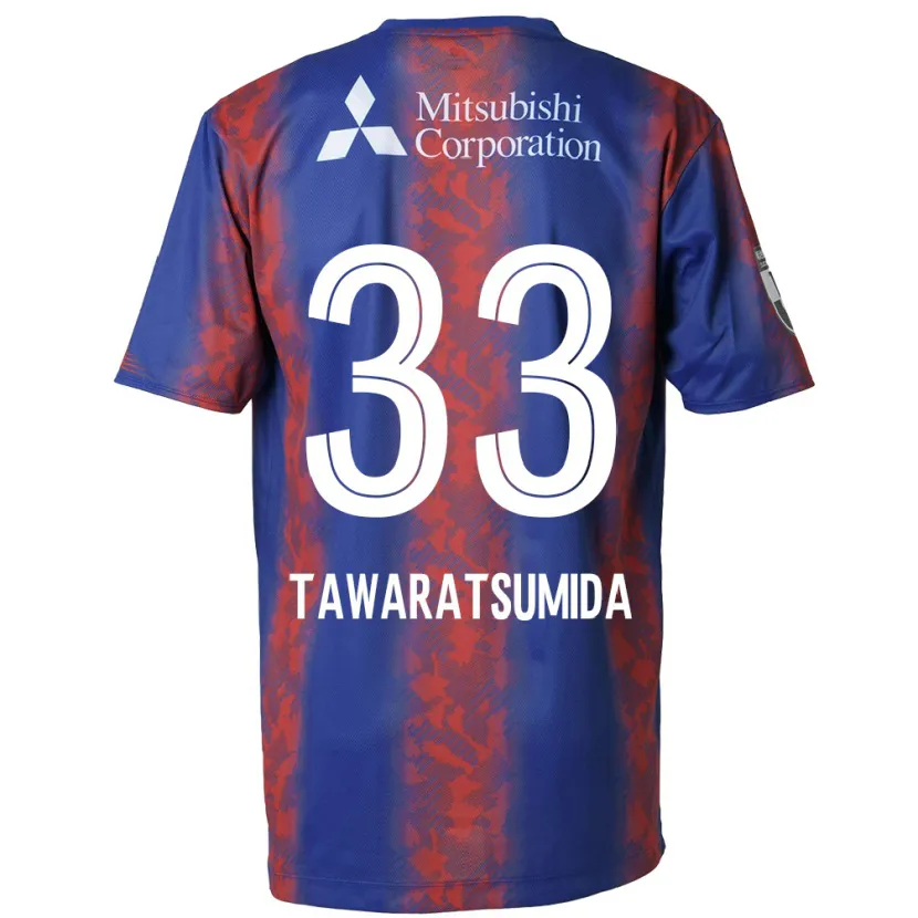 Danxen Niño Camiseta Kota Tawaratsumida #33 Azul Rojo 1ª Equipación 2024/25 La Camisa