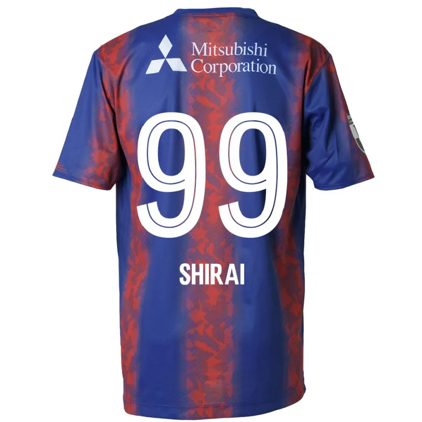 Danxen Niño Camiseta Kosuke Shirai #99 Azul Rojo 1ª Equipación 2024/25 La Camisa