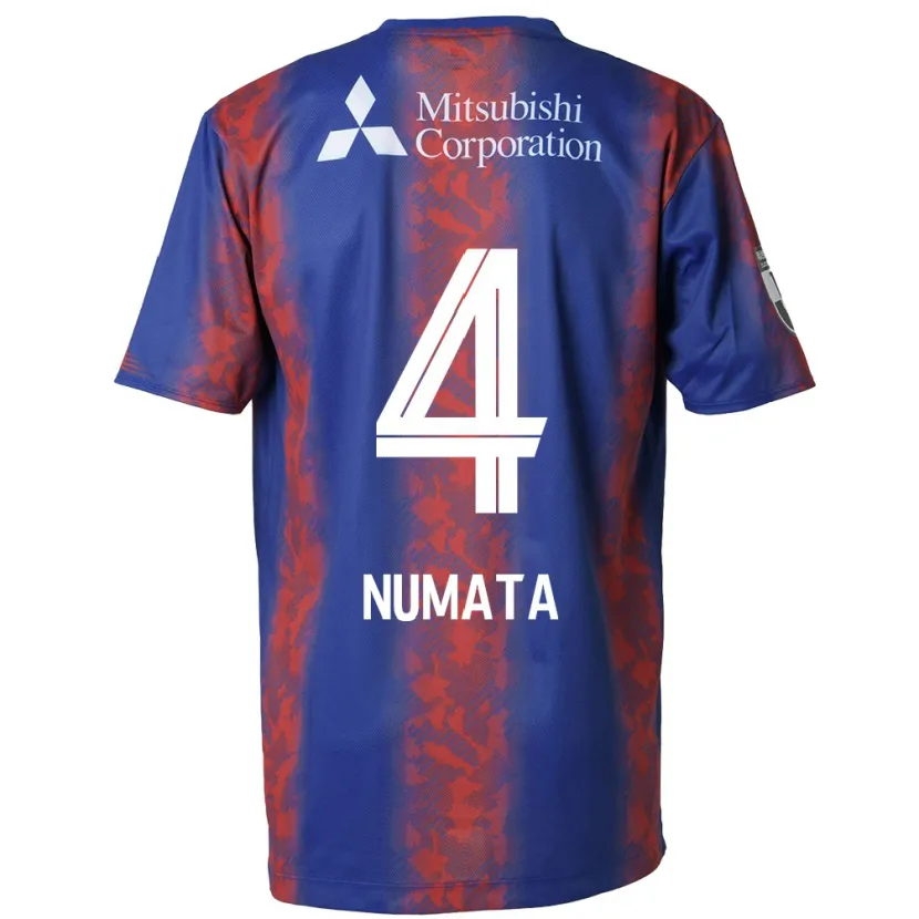 Danxen Niño Camiseta Seisa Numata #4 Azul Rojo 1ª Equipación 2024/25 La Camisa