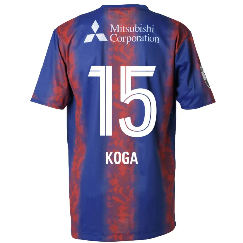 Danxen Niño Camiseta Shun Koga #15 Azul Rojo 1ª Equipación 2024/25 La Camisa