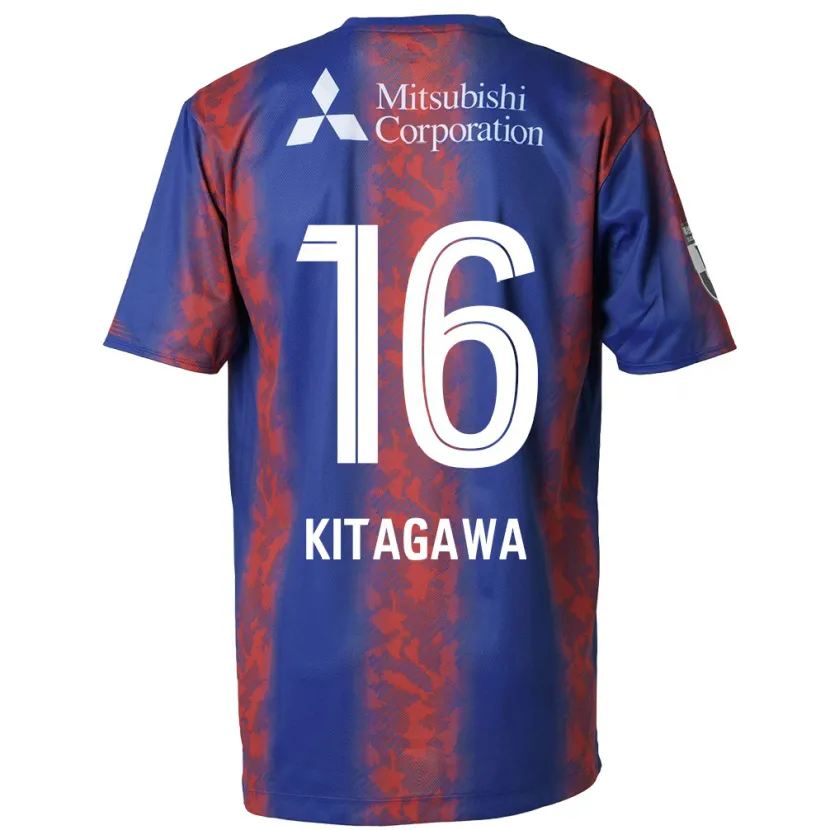 Danxen Niño Camiseta Rento Kitagawa #16 Azul Rojo 1ª Equipación 2024/25 La Camisa