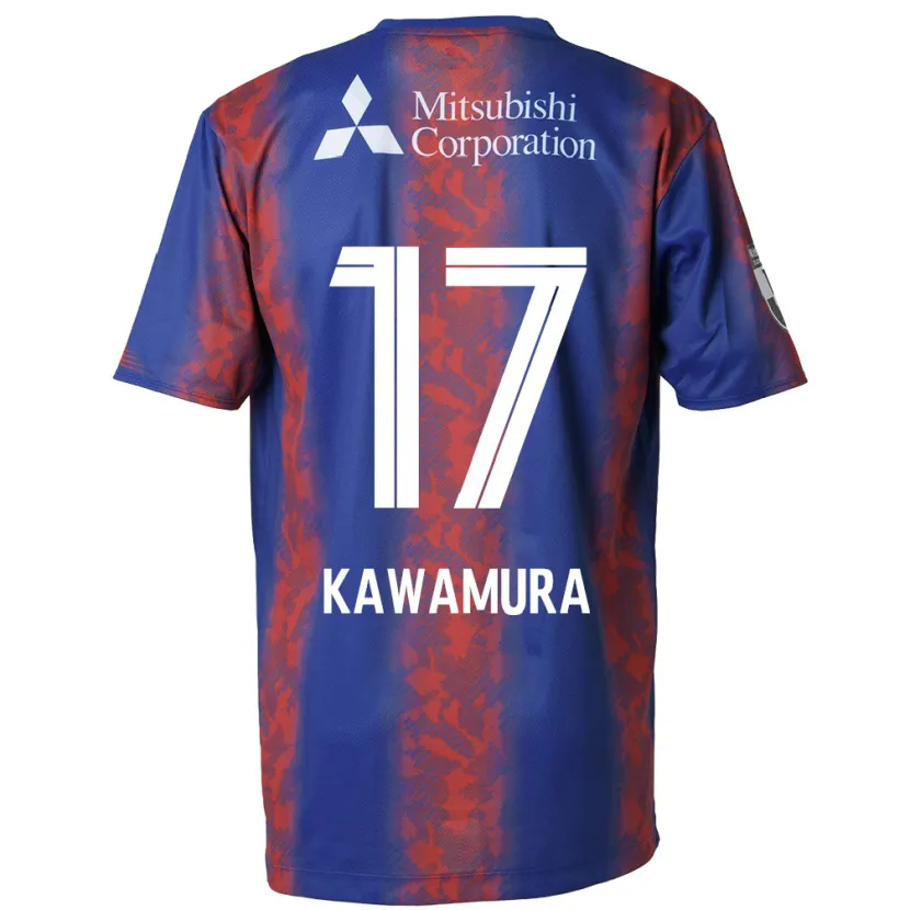 Danxen Niño Camiseta Riku Kawamura #17 Azul Rojo 1ª Equipación 2024/25 La Camisa