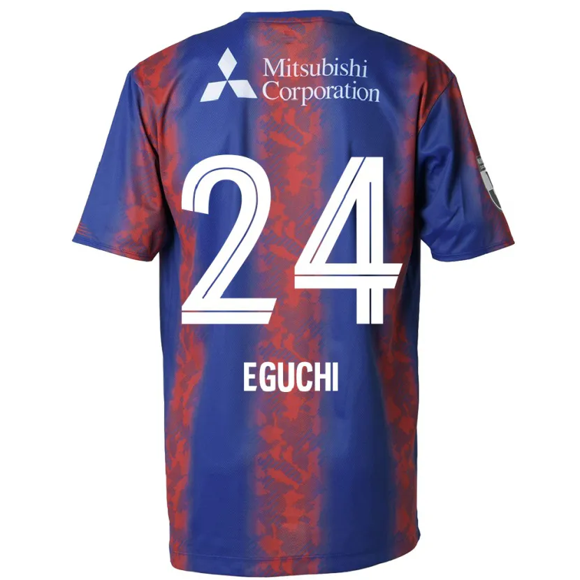 Danxen Niño Camiseta Kaito Eguchi #24 Azul Rojo 1ª Equipación 2024/25 La Camisa