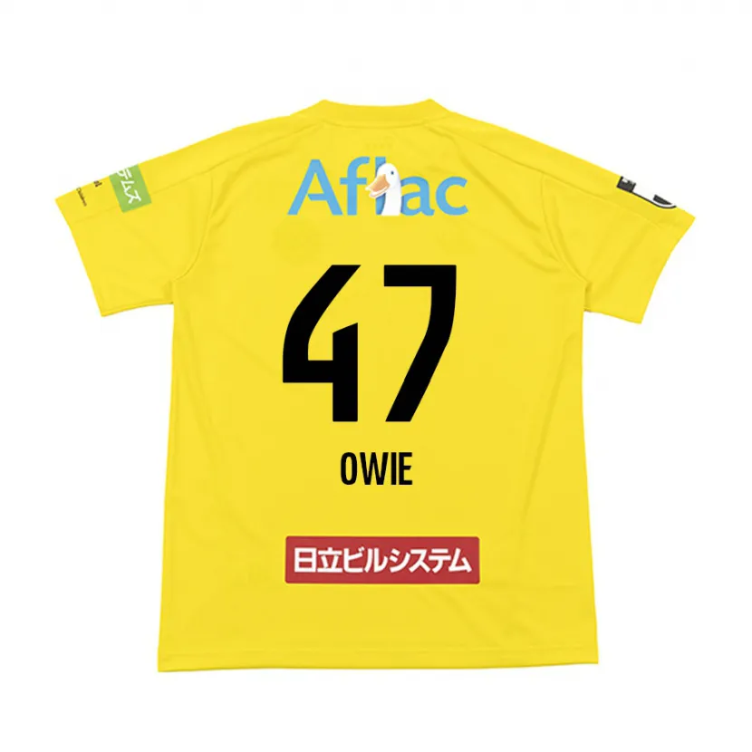 Danxen Niño Camiseta William Owie #47 Amarillo Negro 1ª Equipación 2024/25 La Camisa