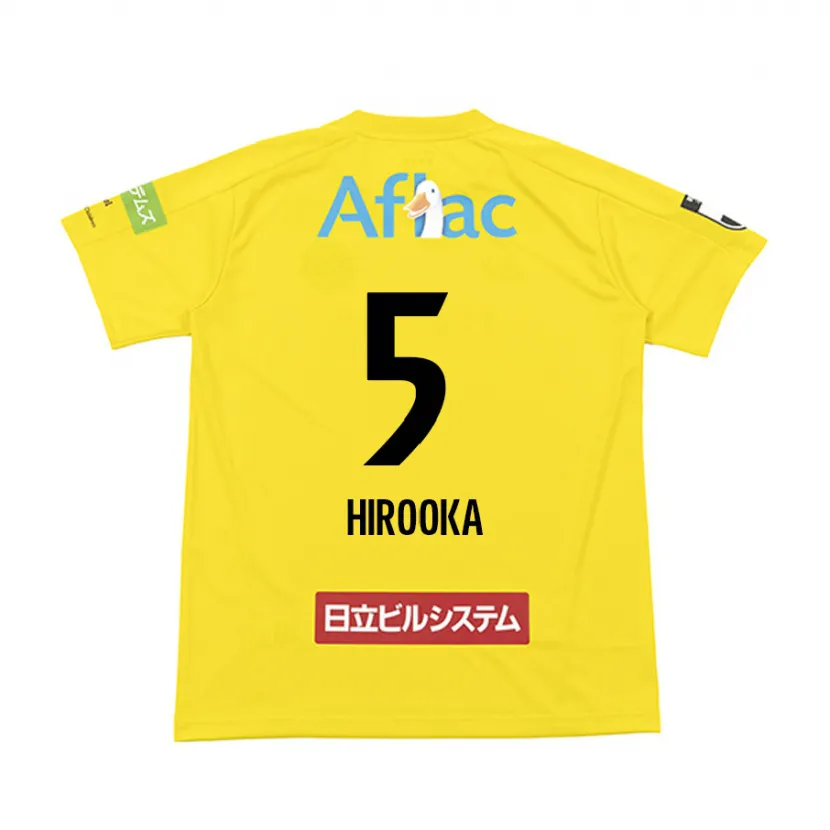 Danxen Niño Camiseta Eita Hirooka #5 Amarillo Negro 1ª Equipación 2024/25 La Camisa