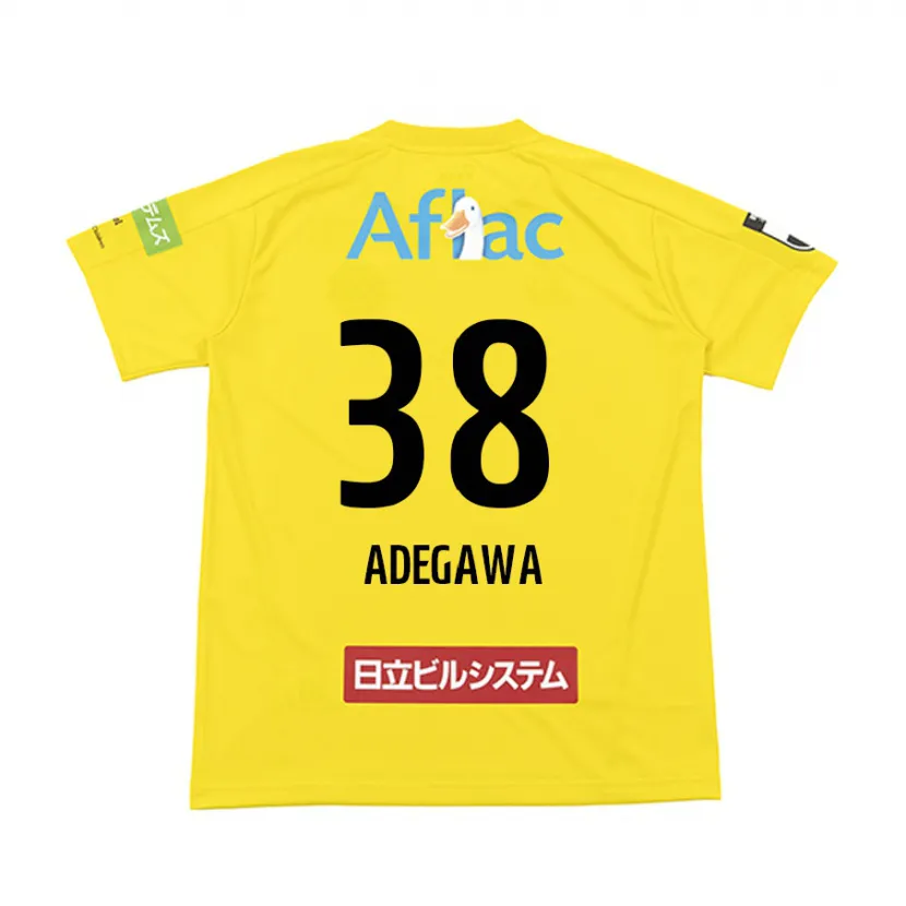 Danxen Niño Camiseta Koa Adegawa #38 Amarillo Negro 1ª Equipación 2024/25 La Camisa