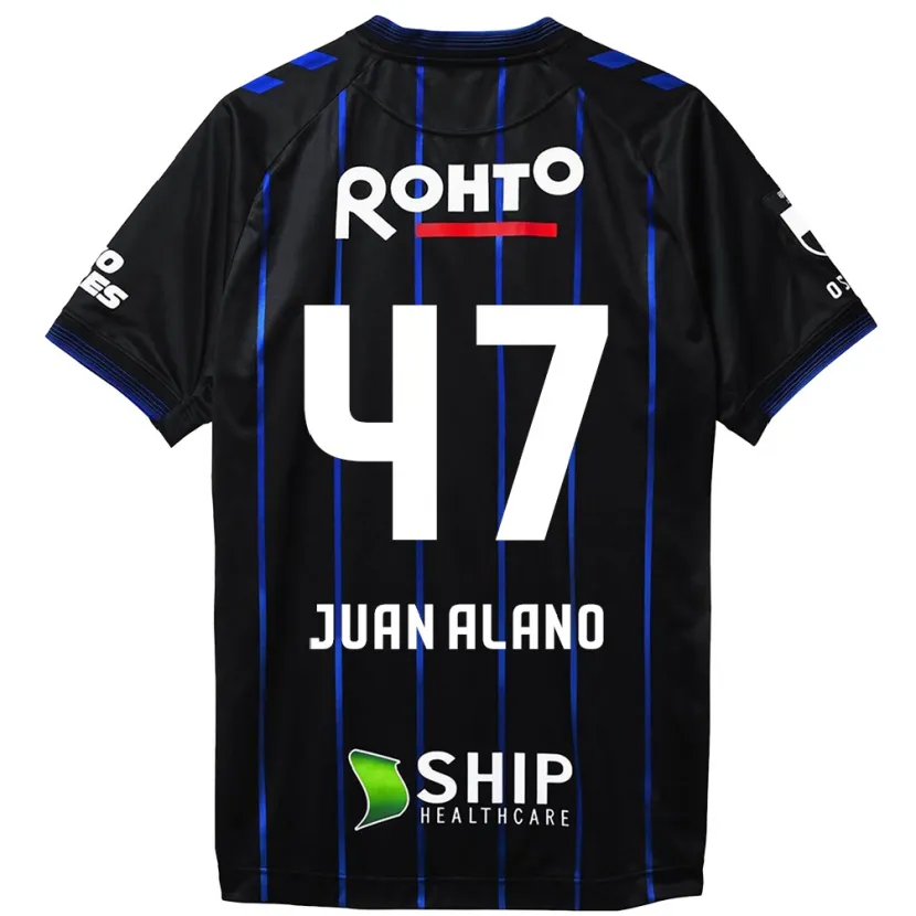 Danxen Niño Camiseta Juan Alano #47 Azul Negro 1ª Equipación 2024/25 La Camisa