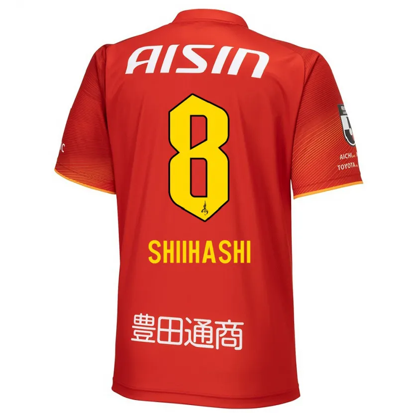 Danxen Niño Camiseta Keiya Shiihashi #8 Rojo Blanco Amarillo 1ª Equipación 2024/25 La Camisa