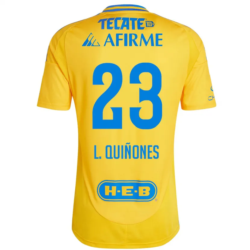 Danxen Niño Camiseta Luis Quiñones #23 Oro Amarillo 1ª Equipación 2024/25 La Camisa