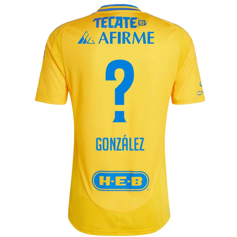 Danxen Niño Camiseta Fernando González #0 Oro Amarillo 1ª Equipación 2024/25 La Camisa