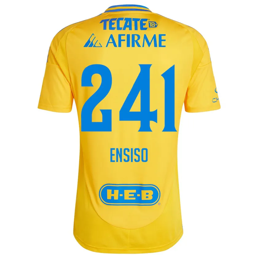 Danxen Niño Camiseta Eduardo Ensiso #241 Oro Amarillo 1ª Equipación 2024/25 La Camisa