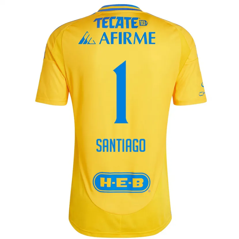 Danxen Niño Camiseta Cecilia Santiago #1 Oro Amarillo 1ª Equipación 2024/25 La Camisa