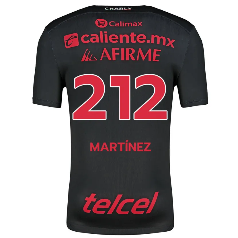 Danxen Niño Camiseta Juan Martínez #212 Negro Rojo 1ª Equipación 2024/25 La Camisa