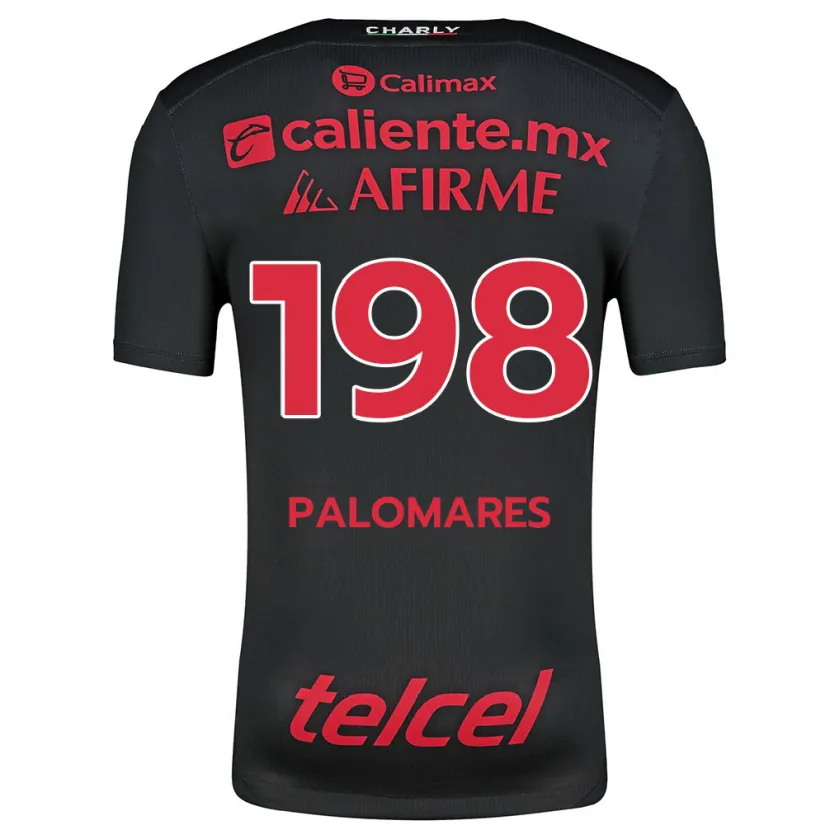 Danxen Niño Camiseta Ramón Palomares #198 Negro Rojo 1ª Equipación 2024/25 La Camisa