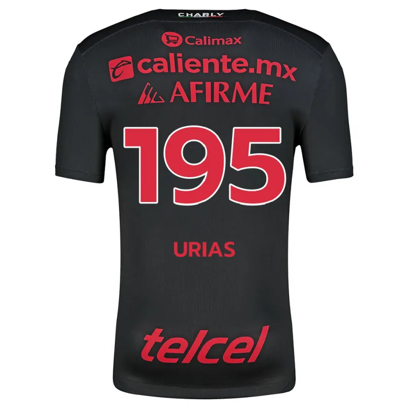 Danxen Niño Camiseta Héctor Urías #195 Negro Rojo 1ª Equipación 2024/25 La Camisa