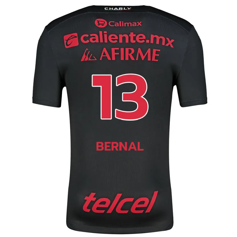 Danxen Niño Camiseta Mayra Pelayo-Bernal #13 Negro Rojo 1ª Equipación 2024/25 La Camisa