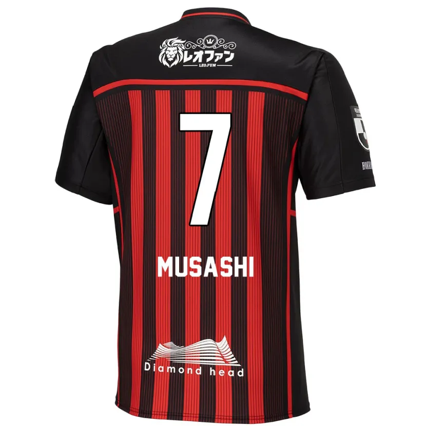 Danxen Niño Camiseta Musashi Suzuki #7 Negro Rojo 1ª Equipación 2024/25 La Camisa