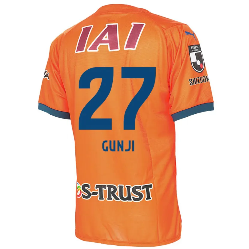 Danxen Niño Camiseta Riku Gunji #27 Naranja Azul 1ª Equipación 2024/25 La Camisa