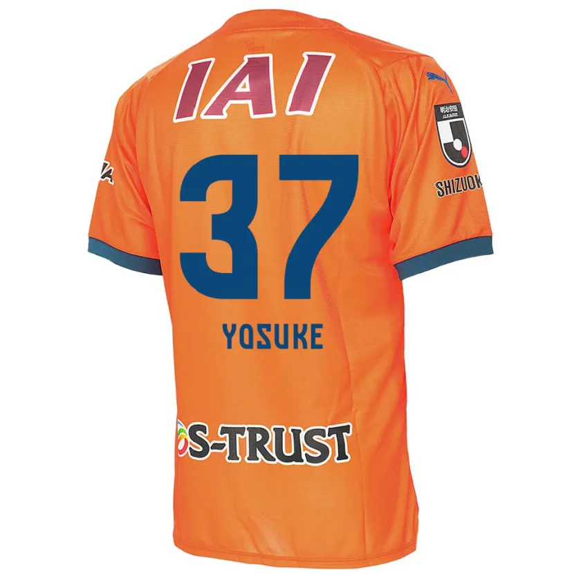 Danxen Niño Camiseta Yosuke Morishige #37 Naranja Azul 1ª Equipación 2024/25 La Camisa