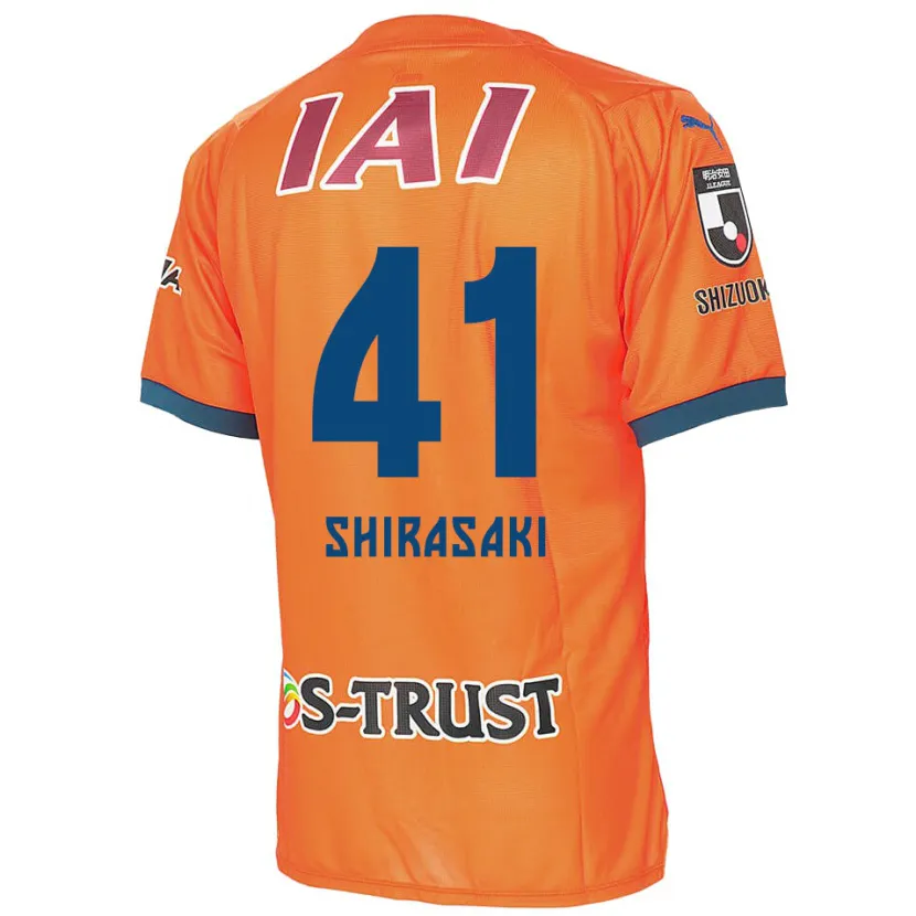 Danxen Niño Camiseta Ryohei Shirasaki #41 Naranja Azul 1ª Equipación 2024/25 La Camisa